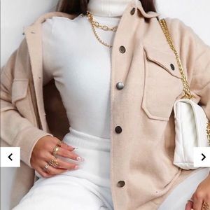 Nude/Tan Oversized Shacket - Rebellious